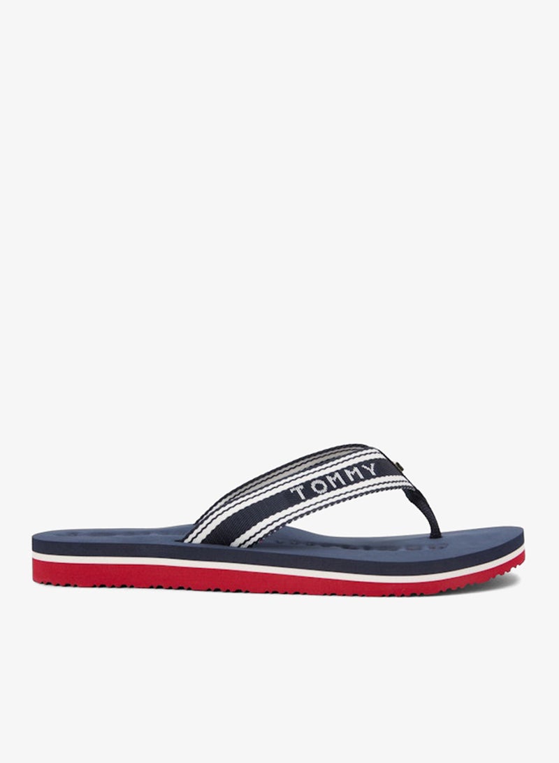 TOMMY HILFIGER Webbing Strap Signature Flip-Flops - Image 1